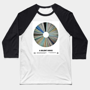 minimal_A_Silent_Voice Warp Barcode Anime Baseball T-Shirt